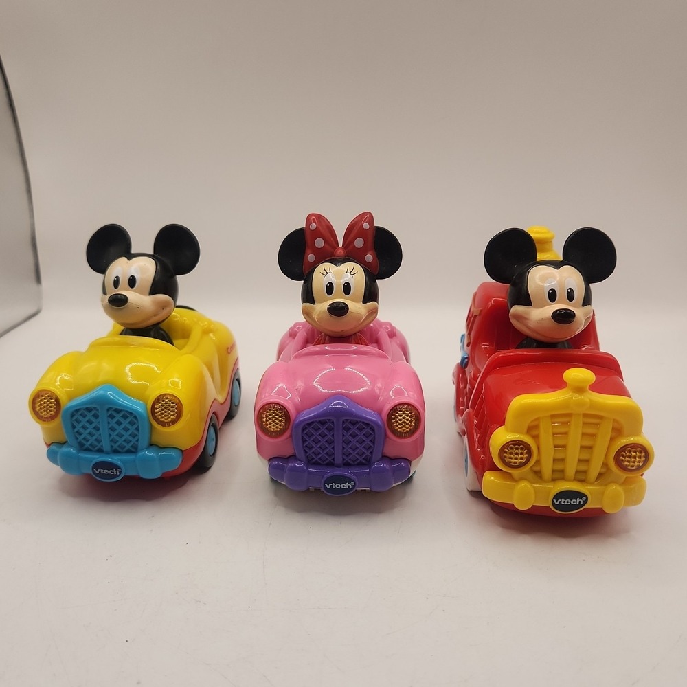 3 VTECH Go Go Smart Wheels Disney Cars Mickey Mouse Minnie Donald Duck Tut Tut